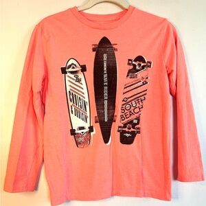 Place Bright Coral Boys Long Sleeve Tee (Size L)